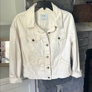 Old Navy Women's Off-White Jean Jacket